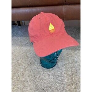 PREOWNED DISNEYLAND PARKS DISNEY DOLE WHIP BASEBALL HAT CAP RED ONE SIZE